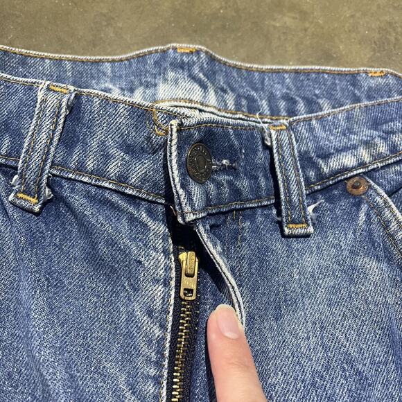 Vintage 70s Levi's 505 Dark Single Stitch Talon Jeans 34x33 - Picture 3 of 7